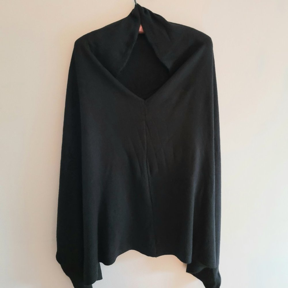Black Poncho Sweater, NWT